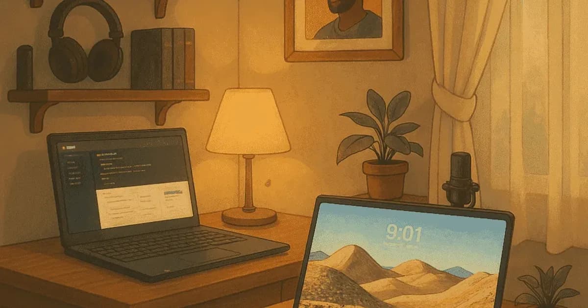 Abstract hero background image with gradients and shapes